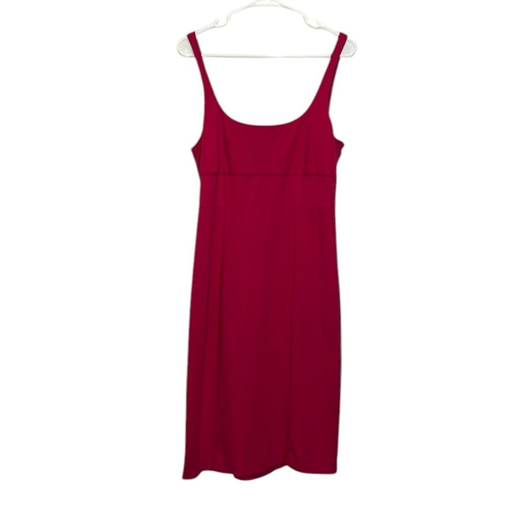Diane Von Furstenberg Bright Pink Scoop Neck Sleeveless Party Dress Size 14